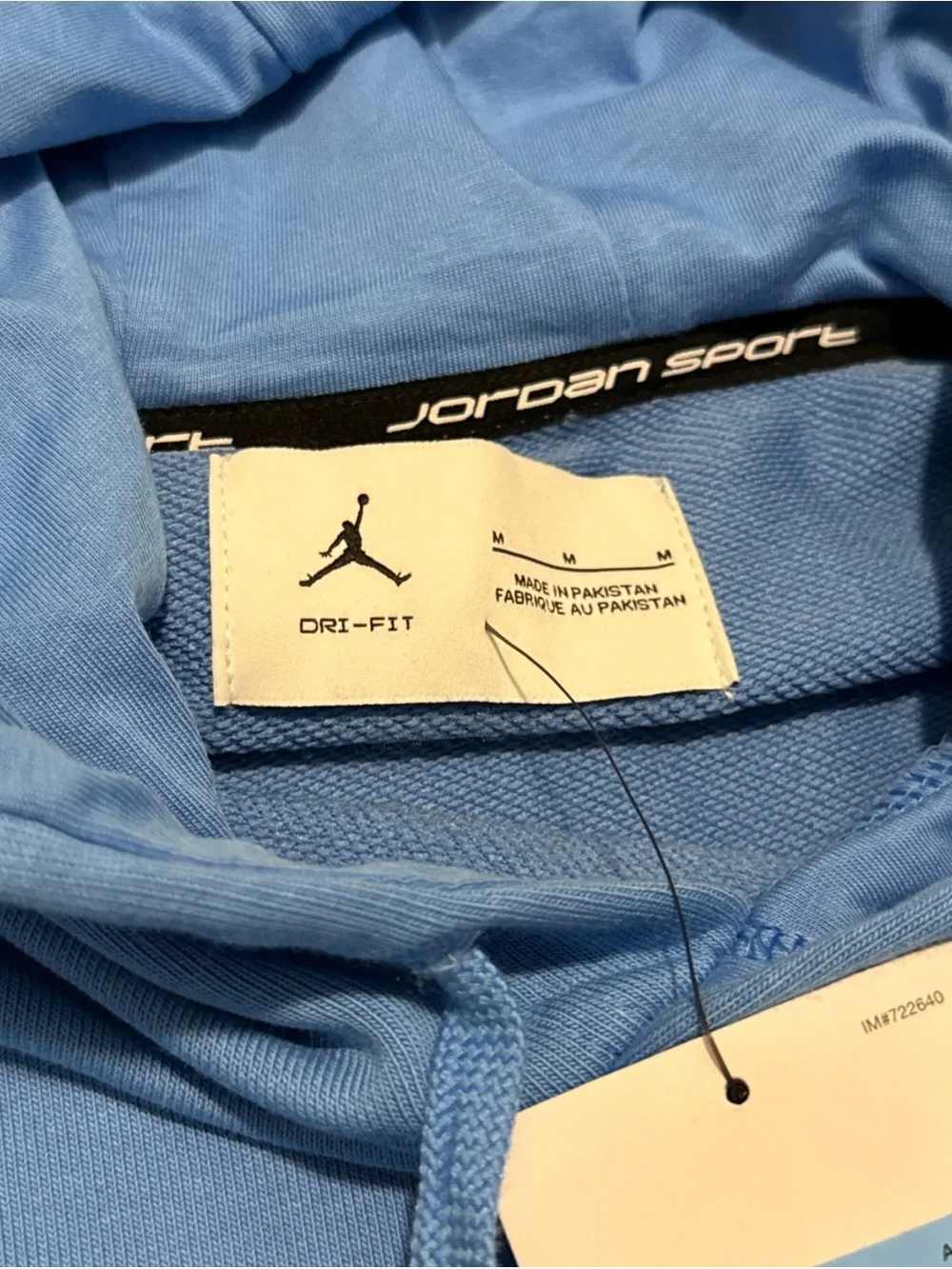 New Jordan Dri-FIT Sport Hoodie North Carolina Blue Men’s Size Medium FV8606-469